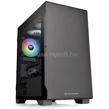 THERMALTAKE S100 TG fekete (táp nélküli) ablakos mATX ház