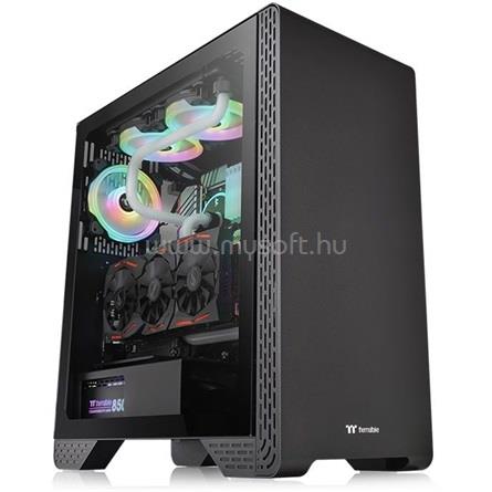 THERMALTAKE S300 TG fekete (táp nélküli) ablakos ATX ház