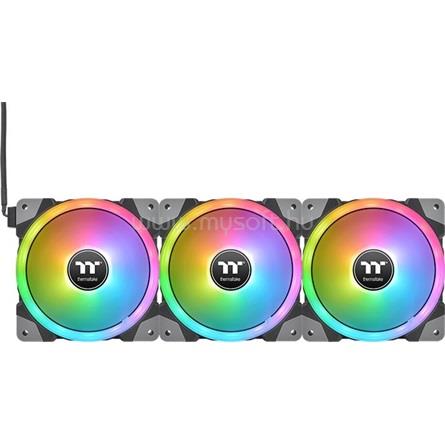 THERMALTAKE SWAFAN EX14 RGB TT Premium Edition (3-Fan Pack) rendszerhűtő ventilátor kit fekete-fehér