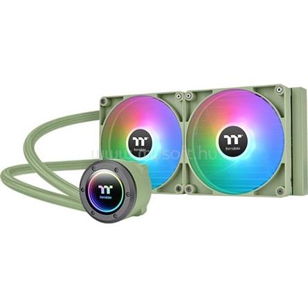 THERMALTAKE TH280 V2 ARGB Sync All-In-One Matcha Green Edition processzor vízhűtő zöld