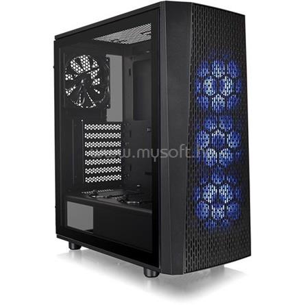 THERMALTAKE Versa J24 Tempered Glass RGB Edition fekete (táp nélküli) ablakos ATX ház