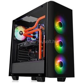 THERMALTAKE View 21 Tempered Glass RGB Plus Edition fekete (táp nélküli) ablakos ATX ház CA-1I3-00M1WN-05 small