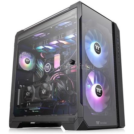 THERMALTAKE View 51 Tempered Glass ARGB Edition fekete (táp nélküli) ablakos E-ATX ház