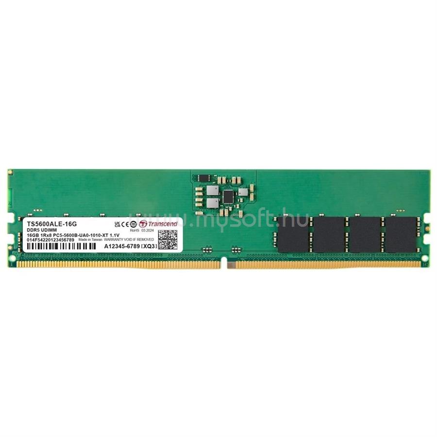 TRANSCEND UDIMM memória 16GB DDR5 5600MHz CL46