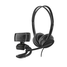 TRUST 24036 Doba 2in1 home office szett - vezetékes headset + webkamera (fekete) TRUST_24036 small