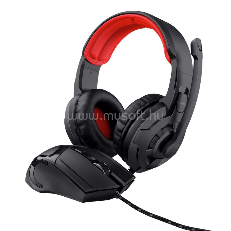 TRUST GXT 785 Ravius 2in1 vezetékes gamer headset + vezetékes gamer egér