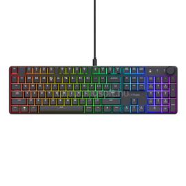 TRUST GXT866 Torix mechanikus Huano switch RGB LED háttérvilágításos gamer vezetékes billentyűzet angol lokalizáció (fekete) TRUST_24910 small