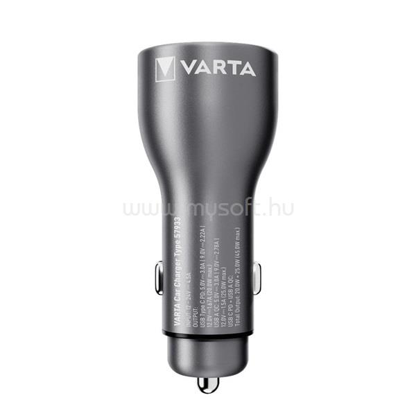 VARTA 57933101111 USB Car Charger 45W autós töltő