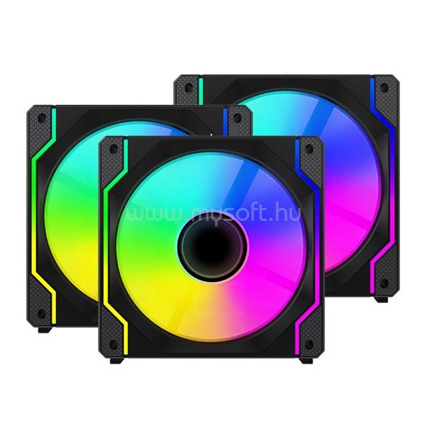 VENTARIS VGCF120-3F Tempest RGB számítógép ventilátor 3/CS