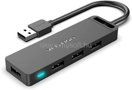 VENTION 4-Portos USB 2.0 Hub táppal 0,15m (fekete)  CHMBB small