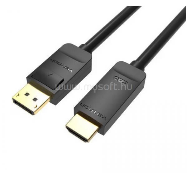 VENTION Displayport 4K -> HDMI, (fekete), 5m, kábel