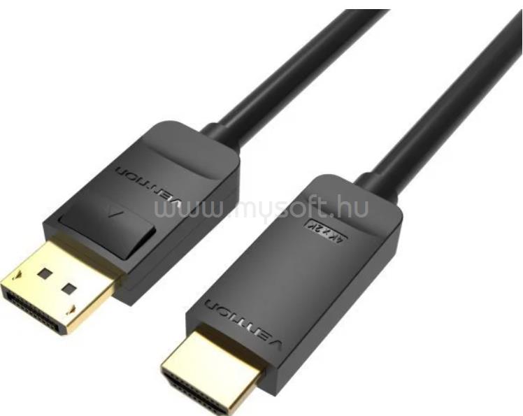 VENTION Displayport 4K -> HDMI 1,5m kábel (fekete)