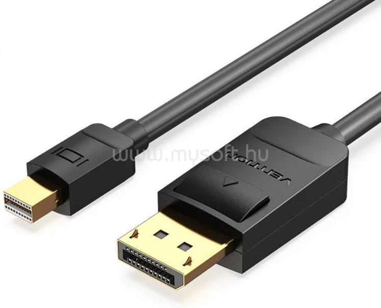 VENTION mini Displayport -> Displayport, (fekete), 1,5m,  kábel