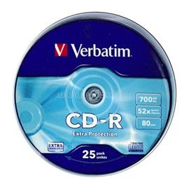 VERBATIM CD-R írható CD lemez 700MB 25db hengeres VERBATIM_43432 small