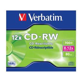 VERBATIM CD-RW újraírható CD lemez 700MB normál tok VERBATIM_43148 small