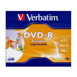 VERBATIM DVD-R írható DVD lemez 4,7GB matt nyomtatható normál tok VERBATIM_43521 small