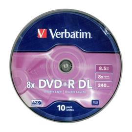 VERBATIM DVD+R írható két rétegű DVD lemez 8,5GB 10db hengeres VERBATIM_43666 small