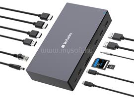 VERBATIM USB-C Pro Docking Station 17-in-1 100W PD VERBATIM_32172 small