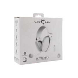 WHITE SHARK BUTTERFLY-W, GH-2442W, vezeték nélküli gamer fejhallgató (fehér) WGH-2442W small