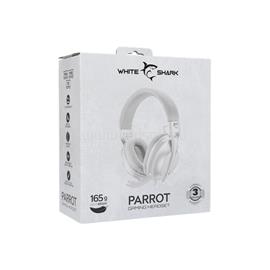 WHITE SHARK PARROT-W/G, GH-2440W/G vezetékes gamer headset (fehér/szürke) GH-2440W/G small