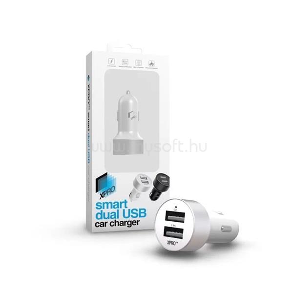 XPRO 115806 Smart Dual USB fehér autós töltő